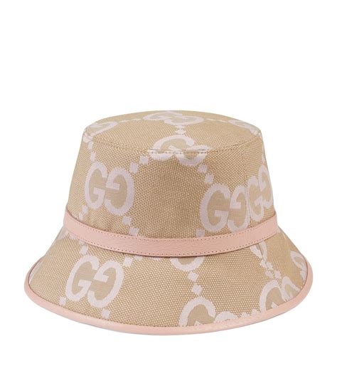 gucci original gg canvas hat pink|Gucci string bucket hat.